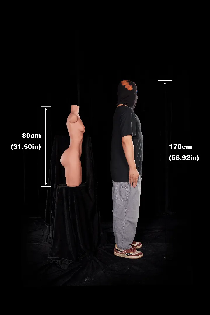 Buste de poupée sexuelle réaliste en silicone Climax 60cm